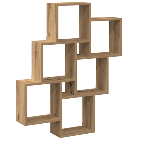 vidaXL Wall Cube Shelf Artisan Oak 78x15x93 cm Engineered Wood