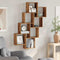 vidaXL Wall Cube Shelf Old Wood 90x15x119.5 cm Engineered Wood