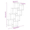 vidaXL Wall Cube Shelf Old Wood 90x15x119.5 cm Engineered Wood