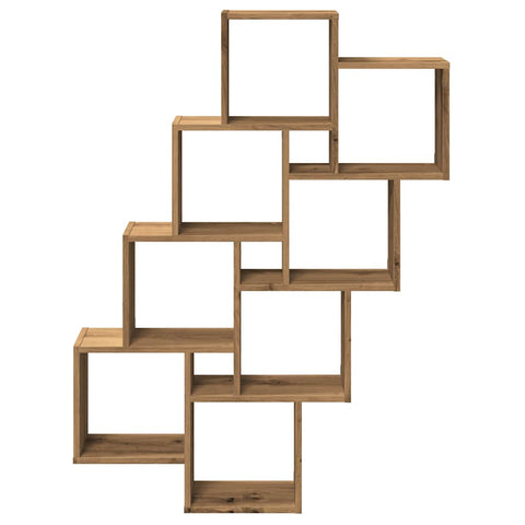 vidaXL Wall Cube Shelf Artisan Oak 90x15x119.5 cm Engineered Wood