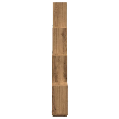 vidaXL Wall Cube Shelf Artisan Oak 90x15x119.5 cm Engineered Wood