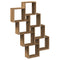 vidaXL Wall Cube Shelf Artisan Oak 90x15x119.5 cm Engineered Wood