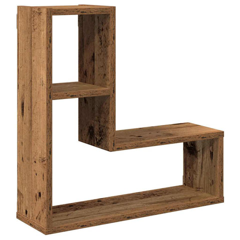 vidaXL Wall Cube Shelves 2 pcs Old Wood 50x15x50 cm Engineered Wood