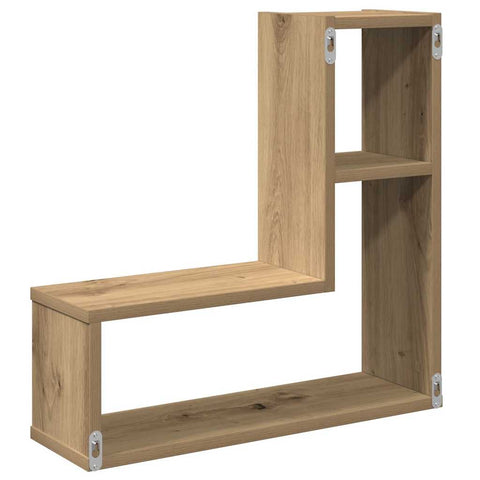 vidaXL Wall Cube Shelves 2 pcs Artisan Oak 50x15x50 cm Engineered Wood