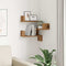 vidaXL Wall Corner Shelf Old Wood 40x40x49.5 cm Engineered Wood