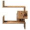 vidaXL Wall Corner Shelf Old Wood 40x40x49.5 cm Engineered Wood