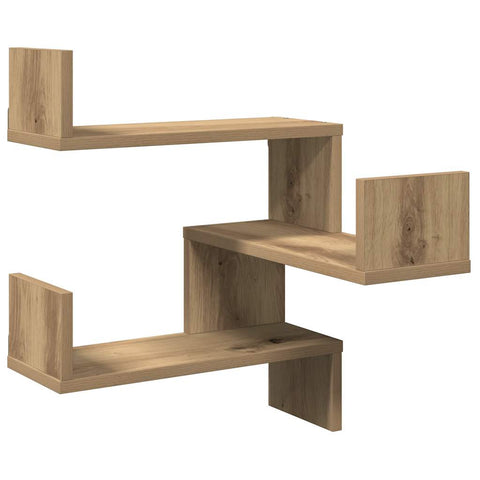 vidaXL Wall Corner Shelf Artisan Oak 40x40x49.5 cm Engineered Wood