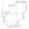 vidaXL Wall Shelf Old Wood 80x15x78.5 cm Engineered Wood