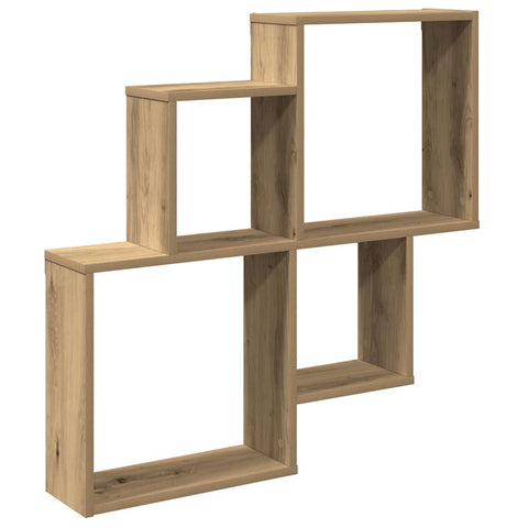 vidaXL Wall Shelf Artisan Oak 80x15x78.5 cm Engineered Wood