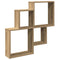 vidaXL Wall Shelf Artisan Oak 80x15x78.5 cm Engineered Wood