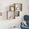 vidaXL Wall Shelf Artisan Oak 80x15x78.5 cm Engineered Wood