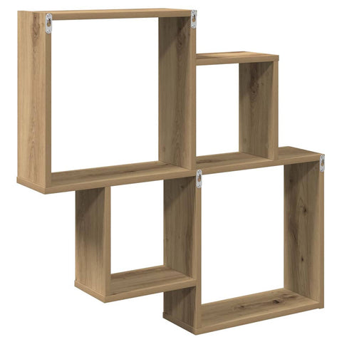 vidaXL Wall Shelf Artisan Oak 80x15x78.5 cm Engineered Wood