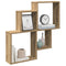 vidaXL Wall Shelf Artisan Oak 80x15x78.5 cm Engineered Wood