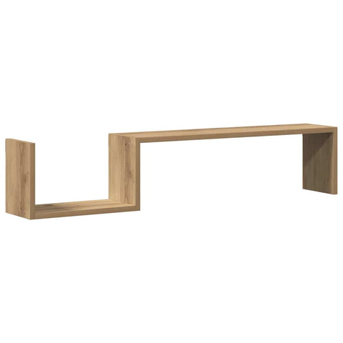 vidaXL Wall Shelves 2 pcs Artisan Oak 100x15x20 cm Engineered Wood