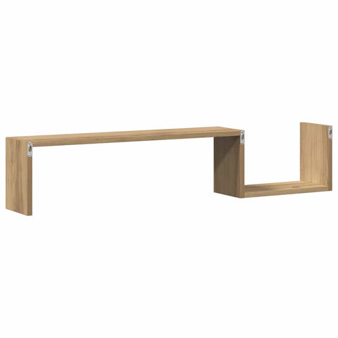 vidaXL Wall Shelves 2 pcs Artisan Oak 100x15x20 cm Engineered Wood
