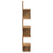 vidaXL Wall Corner Shelf Old Wood 20x20x127.5 cm Engineered Wood