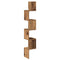 vidaXL Wall Corner Shelf Old Wood 20x20x127.5 cm Engineered Wood