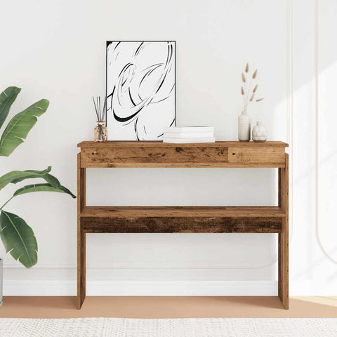 vidaXL Console Table Old Wood 80x30x102 cm Engineered Wood