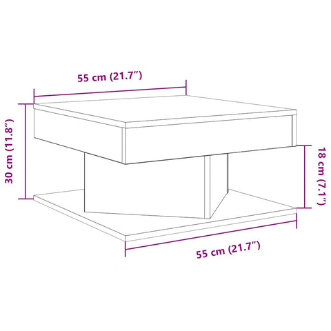 vidaXL Coffee Table Old Wood 55x55x30 cm Engineered Wood