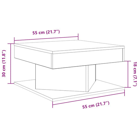 vidaXL Coffee Table Artisan Oak 55x55x30 cm Engineered Wood
