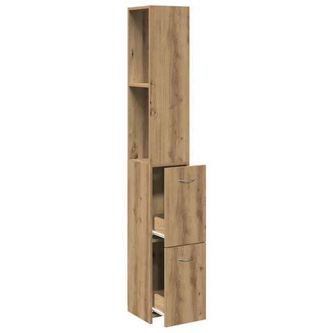 vidaXL Bathroom Cabinet Artisan Oak 25x25x170 cm Engineered Wood