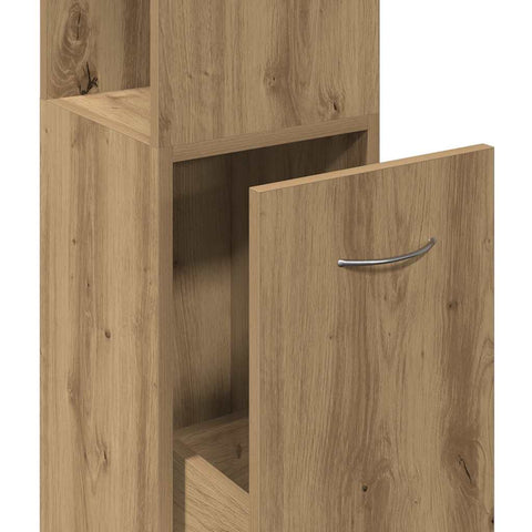 vidaXL Bathroom Cabinet Artisan Oak 25x25x170 cm Engineered Wood