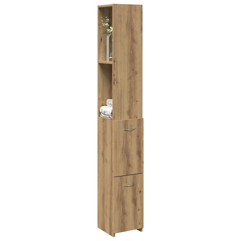 vidaXL Bathroom Cabinet Artisan Oak 25x25x170 cm Engineered Wood