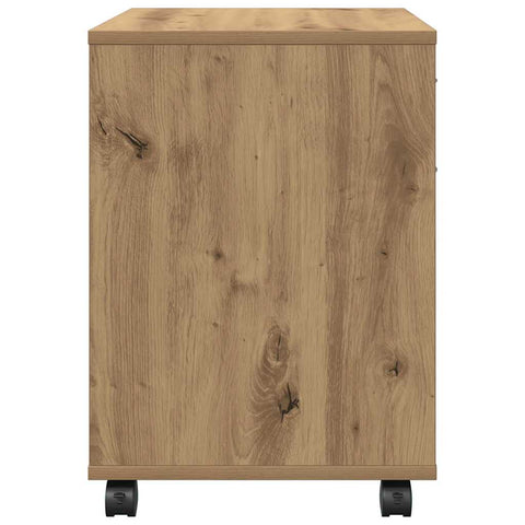 vidaXL Rolling Cabinet Artisan Oak 45x38x54 cm Engineered Wood