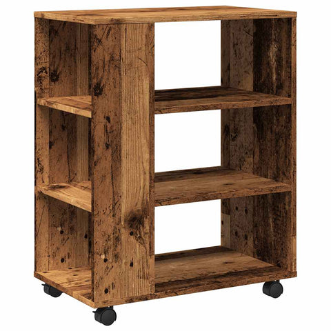 vidaXL Rolling Cabinet Old Wood 60x35x75 cm Engineered Wood