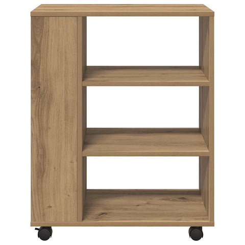 vidaXL Rolling Cabinet Artisan Oak 60x35x75 cm Engineered Wood