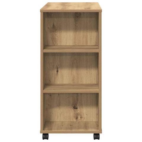 vidaXL Rolling Cabinet Artisan Oak 60x35x75 cm Engineered Wood
