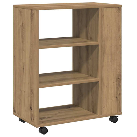 vidaXL Rolling Cabinet Artisan Oak 60x35x75 cm Engineered Wood