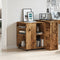 vidaXL Rolling Cabinet Old Wood 60x53x72 cm Engineered Wood