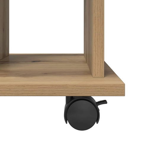 vidaXL Rolling Cabinet Artisan Oak 60x45x60 cm Engineered Wood