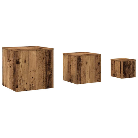 vidaXL Side Tables 3 pcs Artisan Oak Engineered Wood