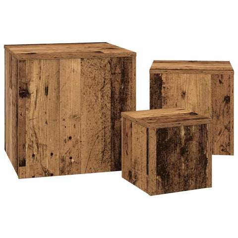 vidaXL Side Tables 3 pcs Artisan Oak Engineered Wood