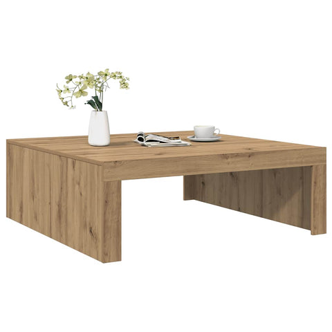 vidaXL Coffee Table Artisan Oak 100x100x35 cm Engineered Wood
