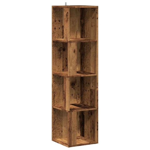 vidaXL Corner Cabinet Old Wood 33x33x132 cm Engineered Wood
