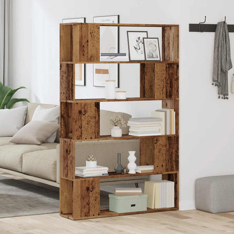 vidaXL Book Cabinet/Room Divider Old Wood 100x24x155 cm