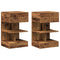 vidaXL Bedside Cabinets 2 pcs Old Wood 40x35x65 cm Engineered Wood