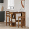 vidaXL Bar Table with Storage Rack Old Wood 100x48x101.5 cm