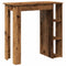 vidaXL Bar Table with Shelf Old Wood 102x50x103.5 cm Engineered Wood