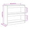 vidaXL Book Cabinet/Room Divider Old Wood 80x30x72 cm