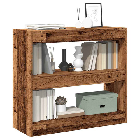 vidaXL Book Cabinet/Room Divider Old Wood 80x30x72 cm