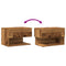 vidaXL Wall-mounted Bedside Cabinet Old Wood