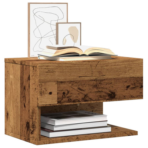 vidaXL Wall-mounted Bedside Cabinets 2 pcs Old Wood