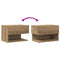 vidaXL Wall-mounted Bedside Cabinet Artisian Oak