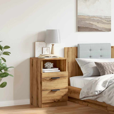 vidaXL Bedside Cabinet Artisan Oak 40x36x65 cm Engineered Wood