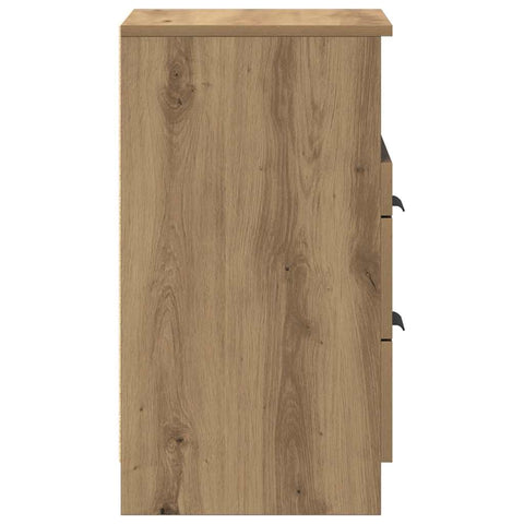 vidaXL Bedside Cabinet Artisan Oak 40x36x65 cm Engineered Wood
