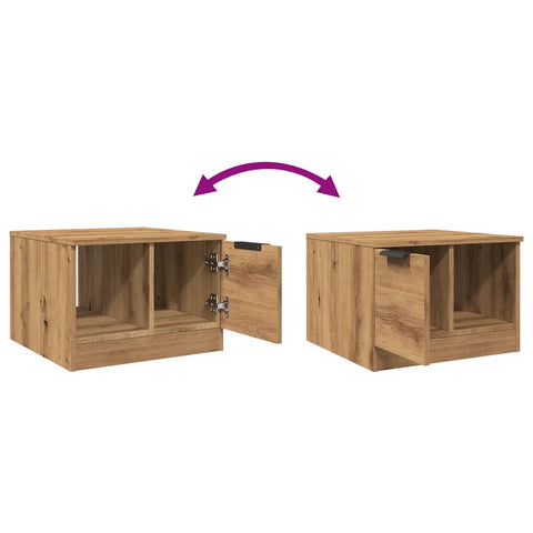 vidaXL Coffee Table Artisan Oak 50x50x36 cm Engineered Wood